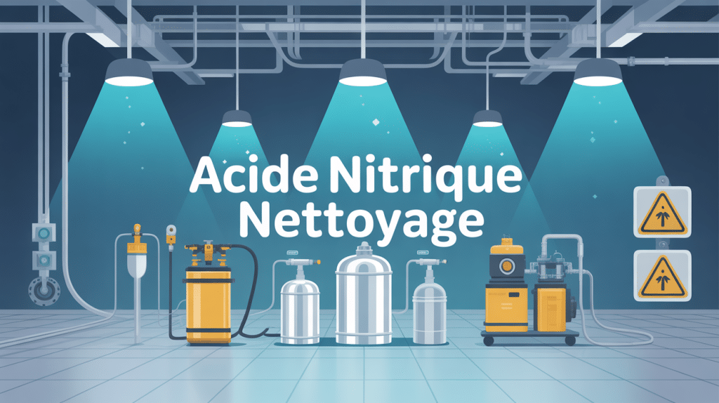 acide nitrique nettoyage vue industrielle sécurisée