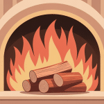 albizia bois de chauffage bûches cheminée ambiance chaleureuse