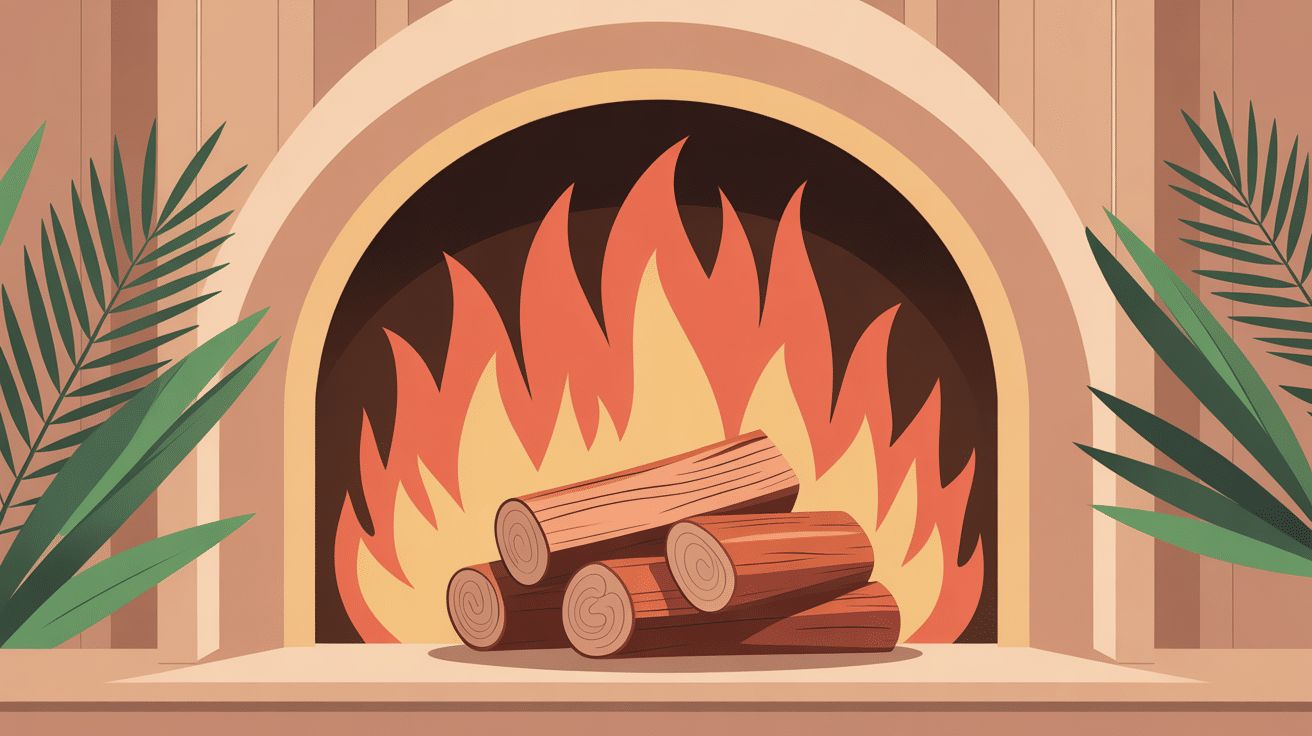 albizia bois de chauffage bûches cheminée ambiance chaleureuse