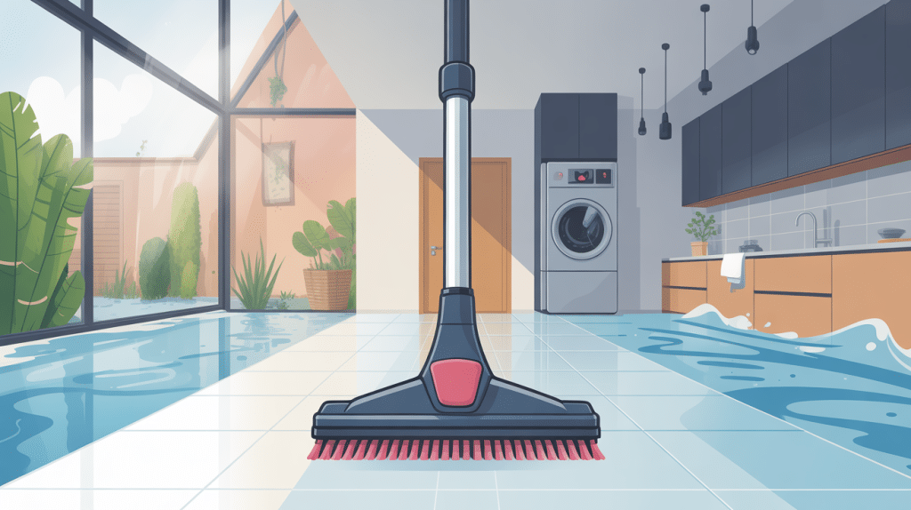 balai serpillère essorage facile dans un intérieur lumineux