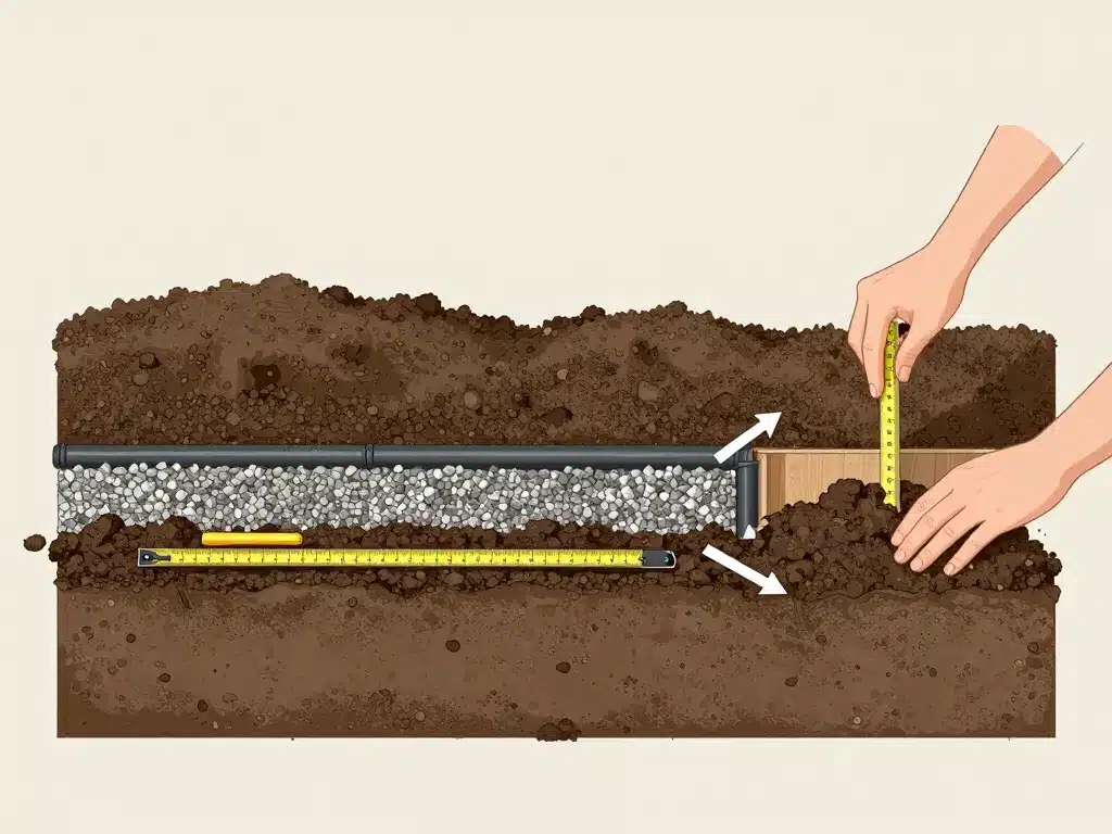 préparation terrain bordure pour retenir terre