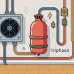 illustration branchement chauffe eau triphasé