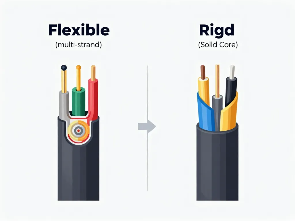 câble souple ou rigide norme concept diagramme structure et usage