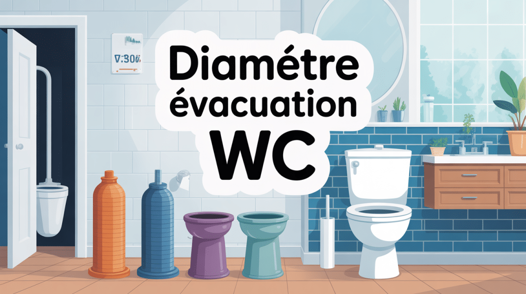 Illustration choix du diametre evacuation wc moderne