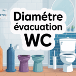 Illustration choix du diametre evacuation wc moderne