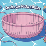 illustration comment coudre une bâche à bulle outils piscine
