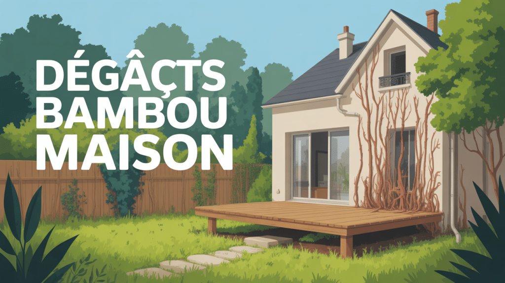degat bambou maison soulevement terrasse dalles canalisations