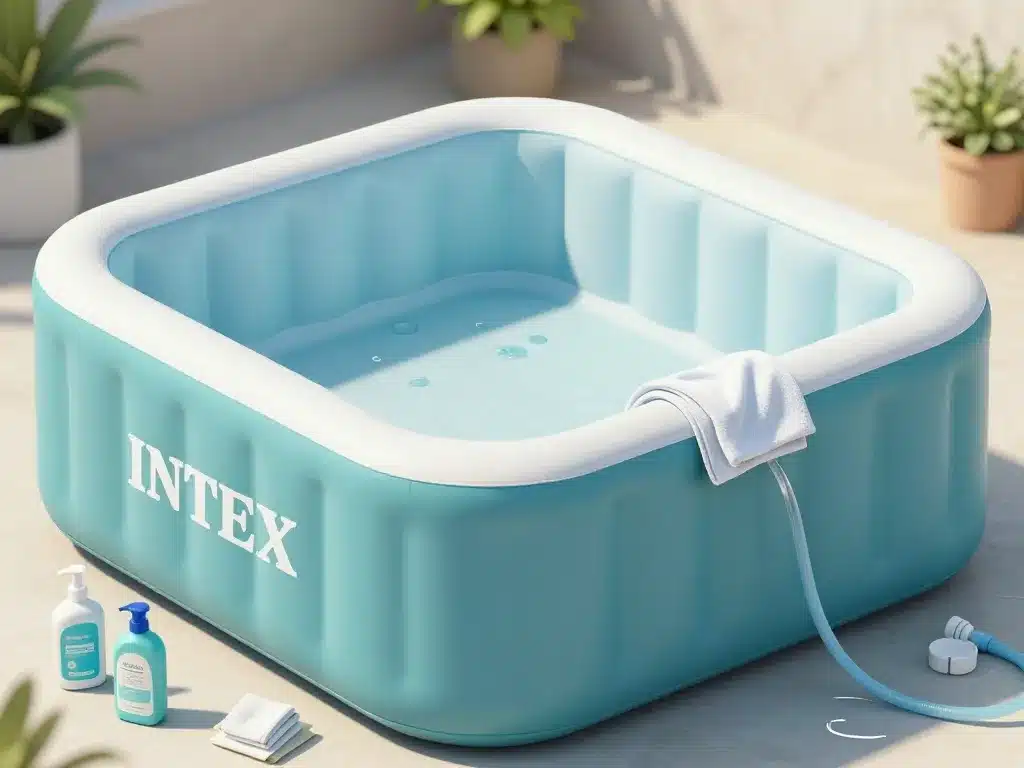 Preparation degonfler spa Intex nettoyage vidange