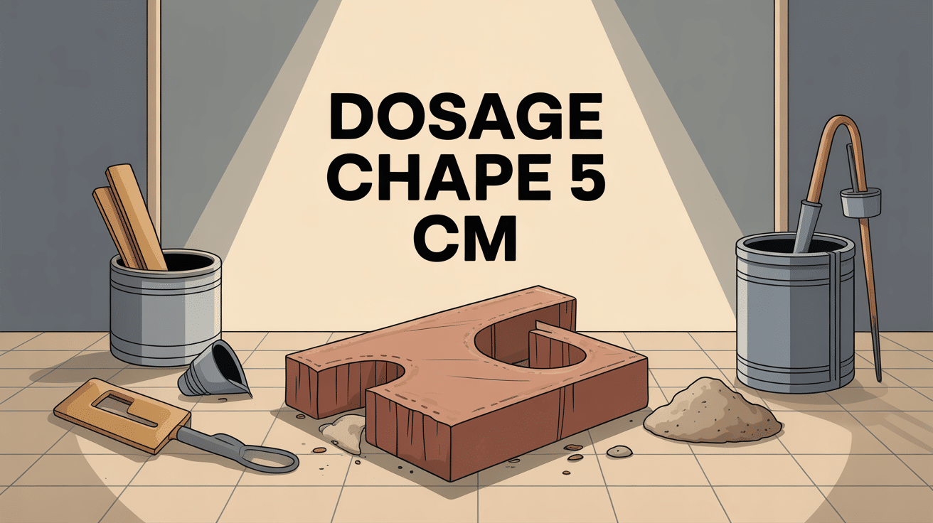 Dosage pour une chape de 5 cm outils chantier bétonnière