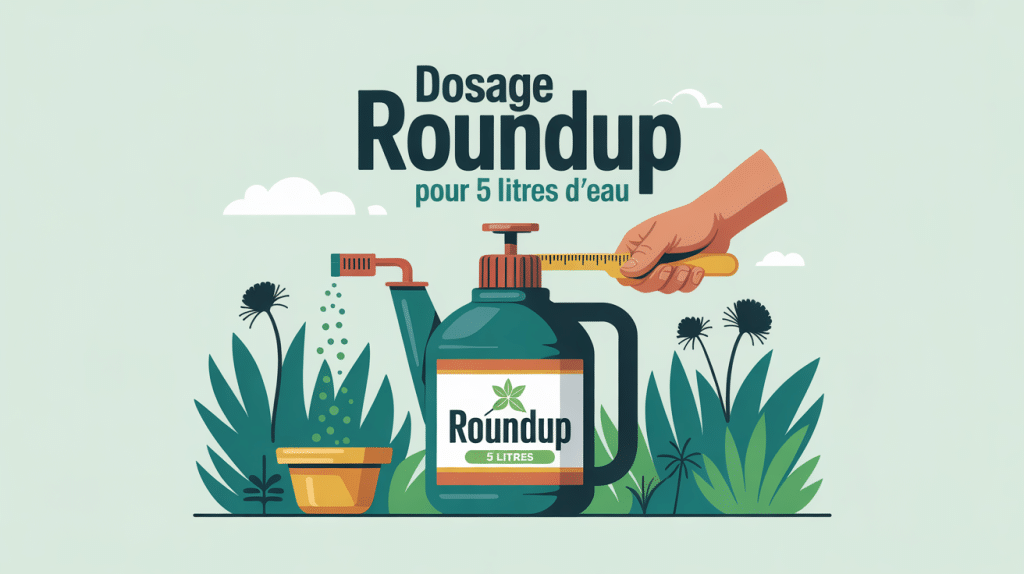 Dosage roundup pour 5 litres d'eau pulvérisateur main jardin