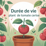 durée de vie d'un plant de tomate cerise potager lumineux