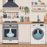 évacuation évier lave-vaisselle illustrée dans une cuisine moderne