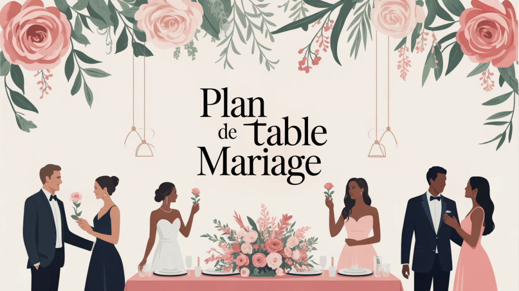 idée plan de table mariage illustration élégante et festive