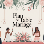 idée plan de table mariage illustration élégante et festive