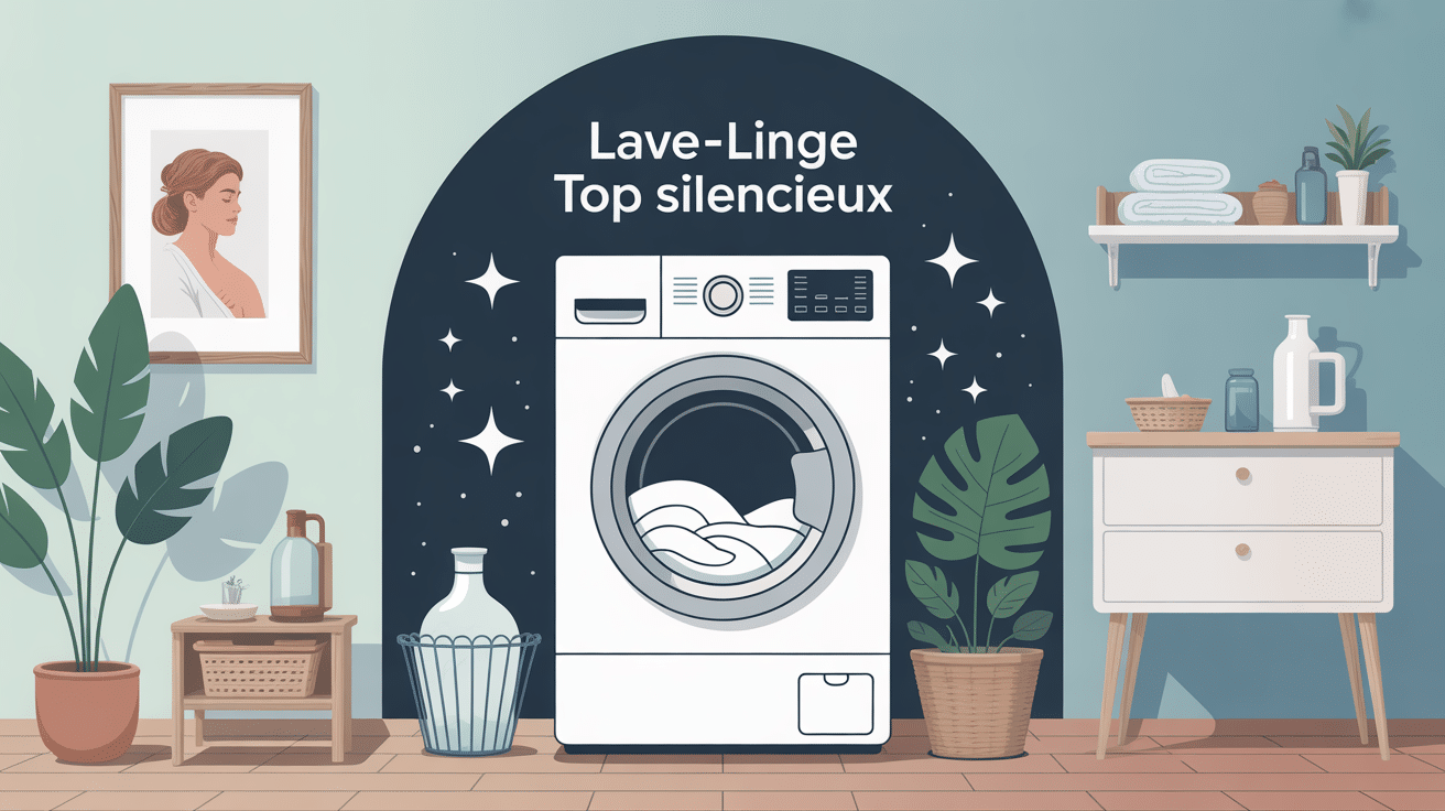 illustration lave linge top silencieux intérieur paisible