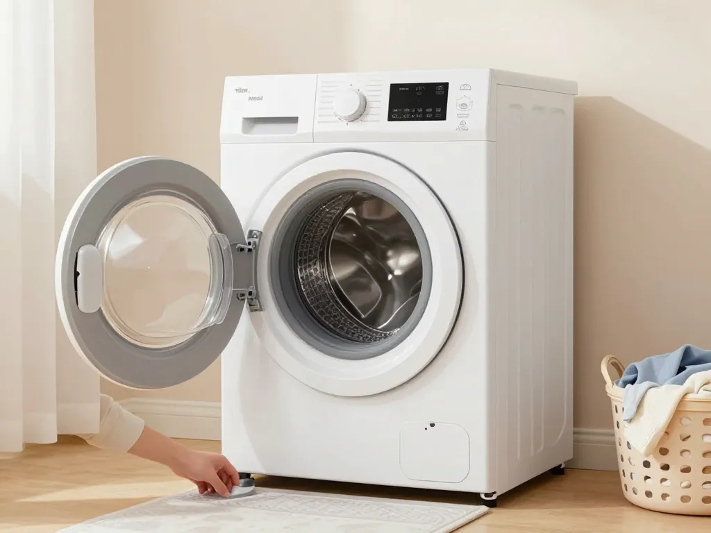 scène installation lave linge top silencieux au quotidien