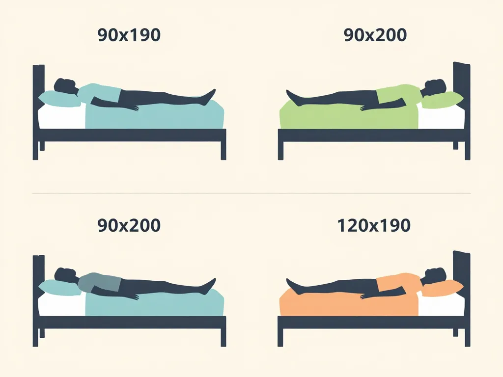 lit simple dimension comparatif tailles