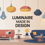 Illustration de luminaires made in design variés dans un intérieur