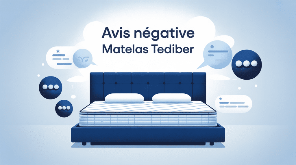 matelas tediber avis négatif illustration bulles avis clients