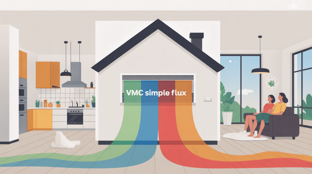 Schéma maison meilleure VMC simple flux ventilation