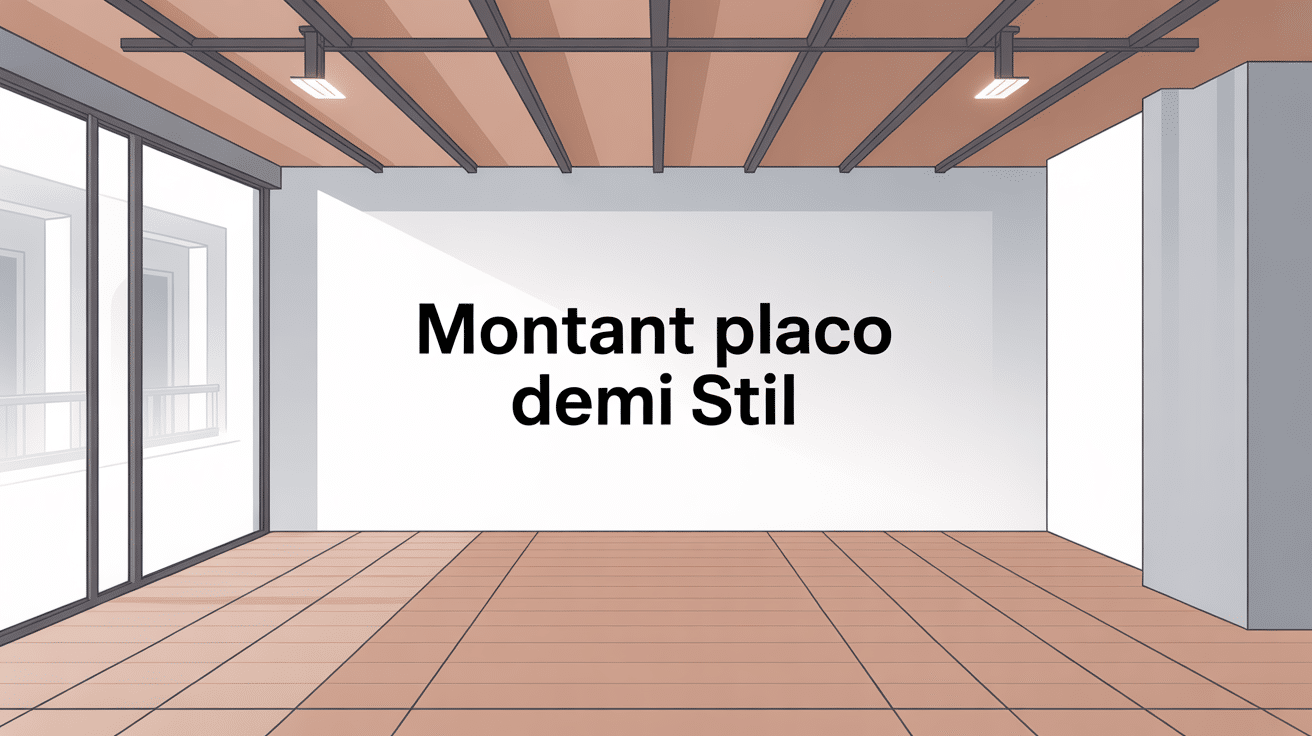 Ossature placo demi stil pour cloisons intérieures