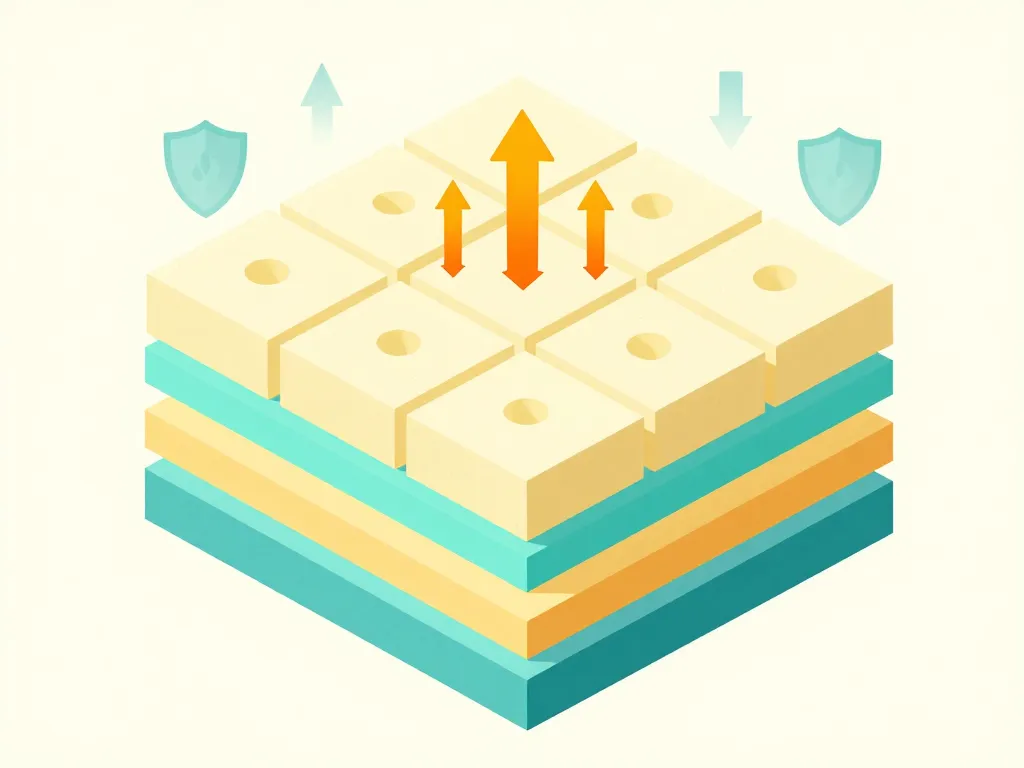 Schéma propriétés mousse phénolique isolant