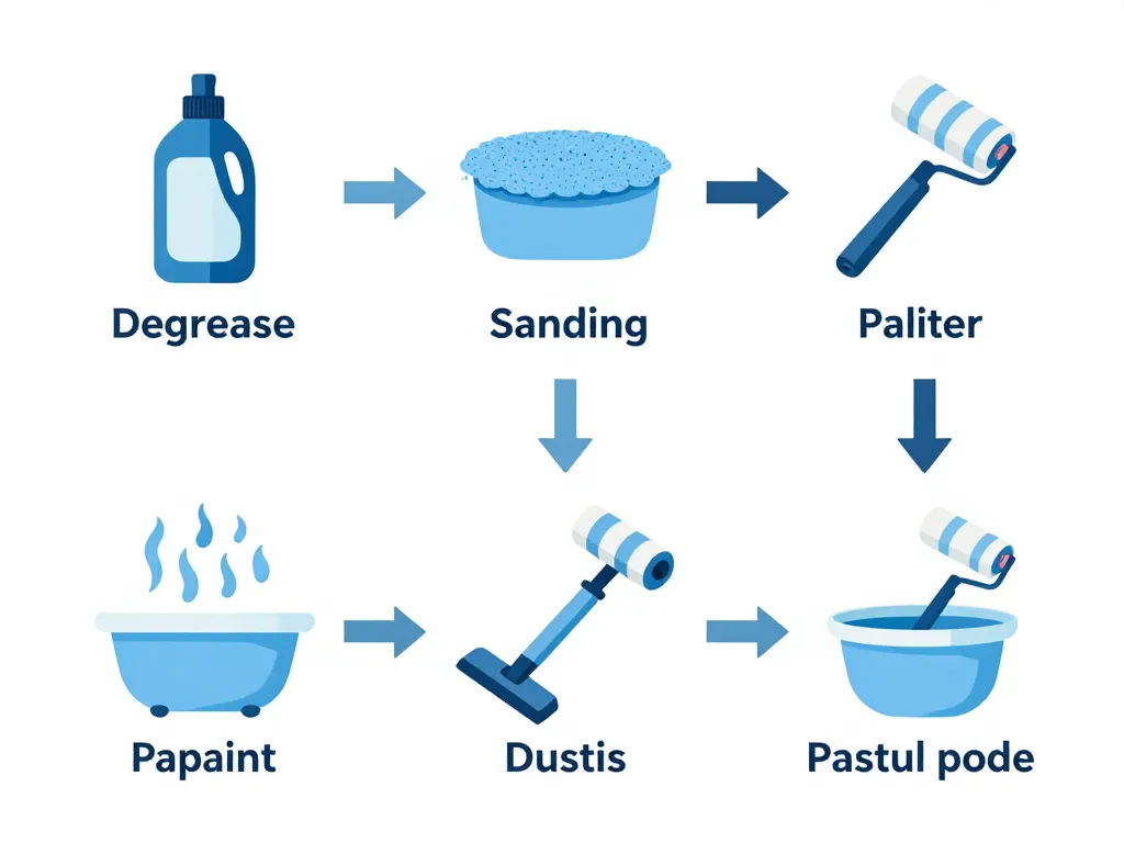 peindre baignoire avis schéma étapes préparation peinture