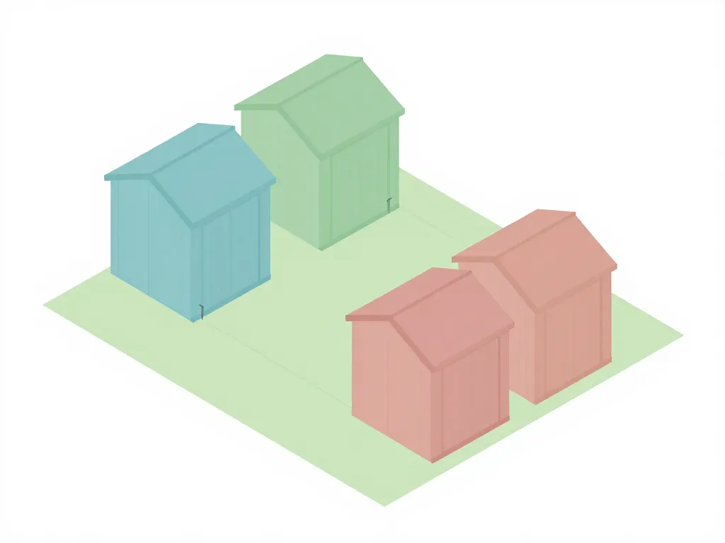 schema reglementation de 2 abris de jardin de 5m2
