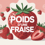 Illustration poids d'une fraise et tailles variées