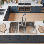 installation prise encastrable plan de travail cuisine moderne