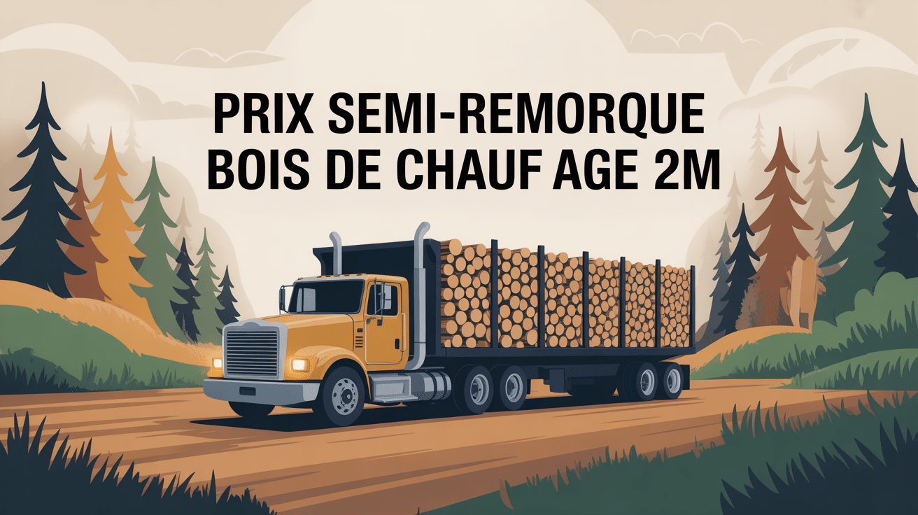 prix d'un semi remorque de bois de chauffage en 2m image camion forêt