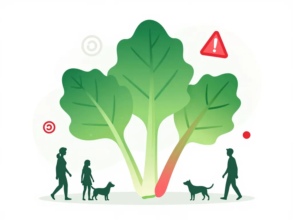 illustration toxicité que faire avec les feuilles de rhubarbe