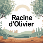 racine d olivier vue stylisée sur sol méditerranéen