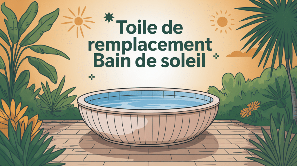 illustration toile de remplacement pour bain de soleil avec textures
