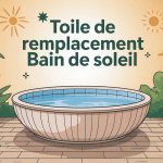 illustration toile de remplacement pour bain de soleil avec textures