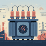 illustration transformateur triphasé industrie et distribution