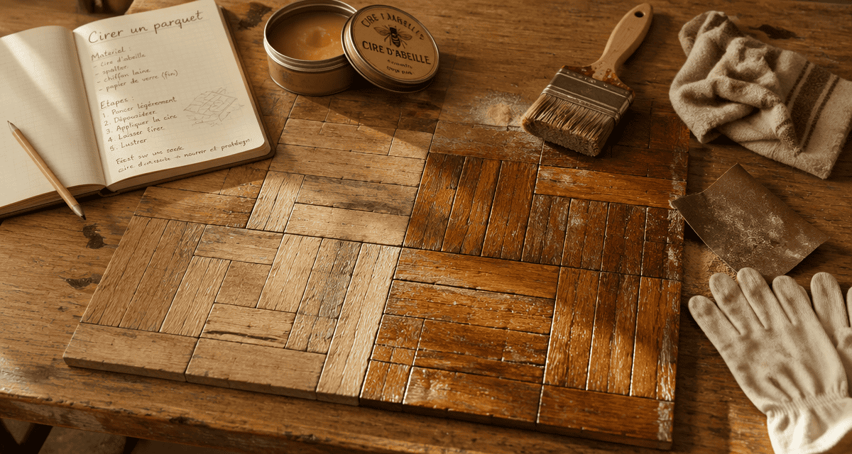 comment cirer un parquet ancien avec cire et outils