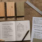 achat bois pour colombage échantillons et outils