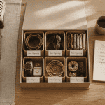 Aide rangement maison vue table organisée