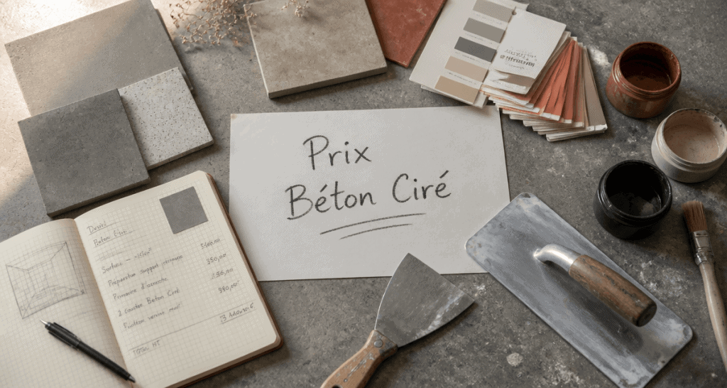 béton ciré prix échantillons et outils