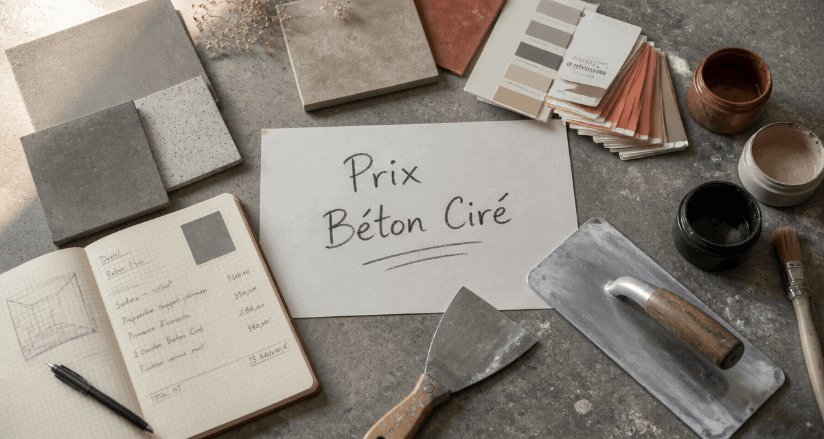 béton ciré prix échantillons et outils