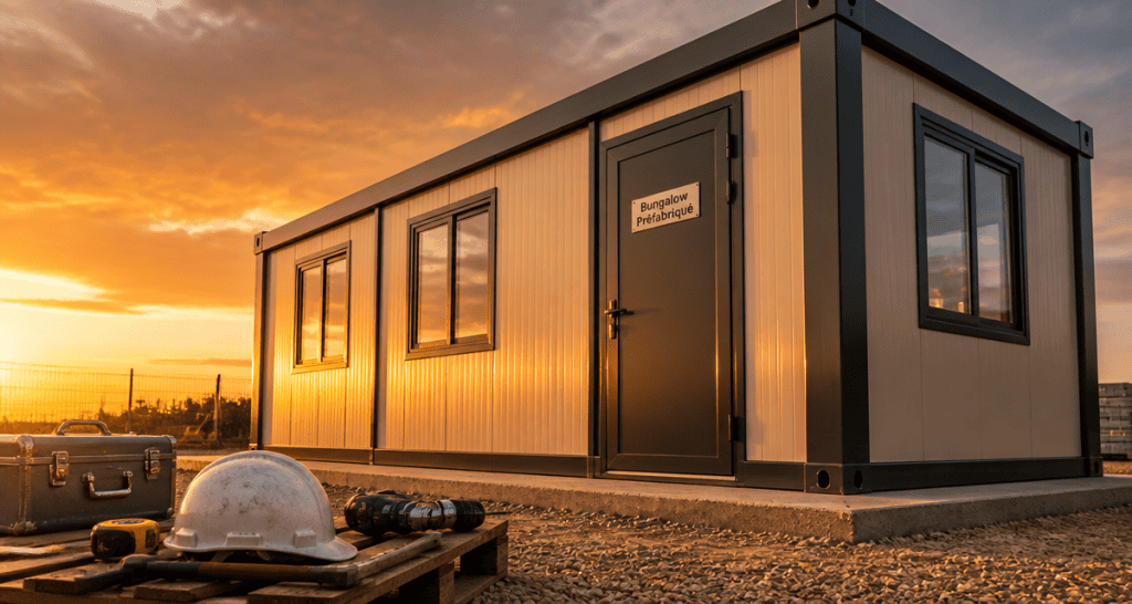 bungalow préfabriqué structure acier et panneaux sandwich