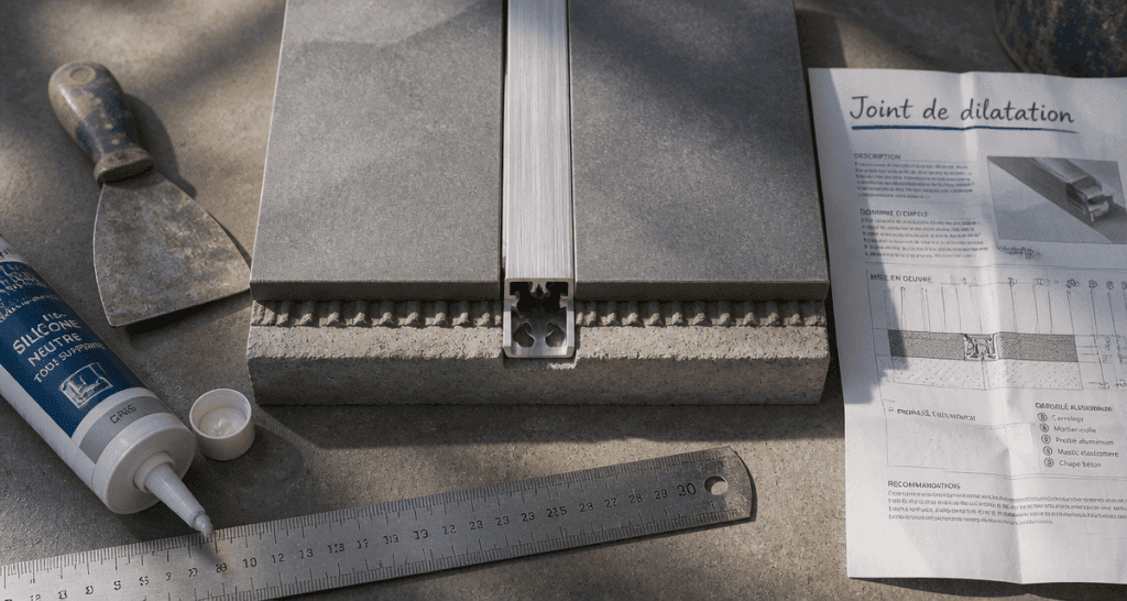 carrelage joint de dilatation profilé aluminium