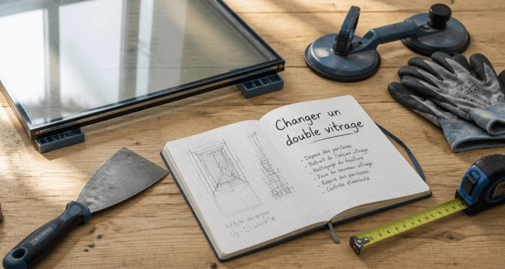 changer un double vitrage outils vitrier