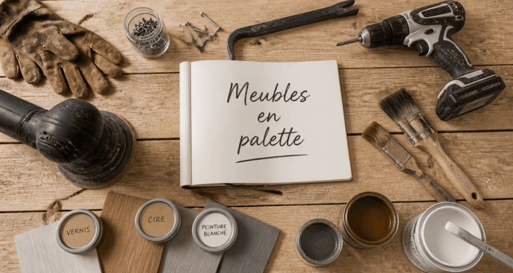 fabriquer meuble palette planches et outils