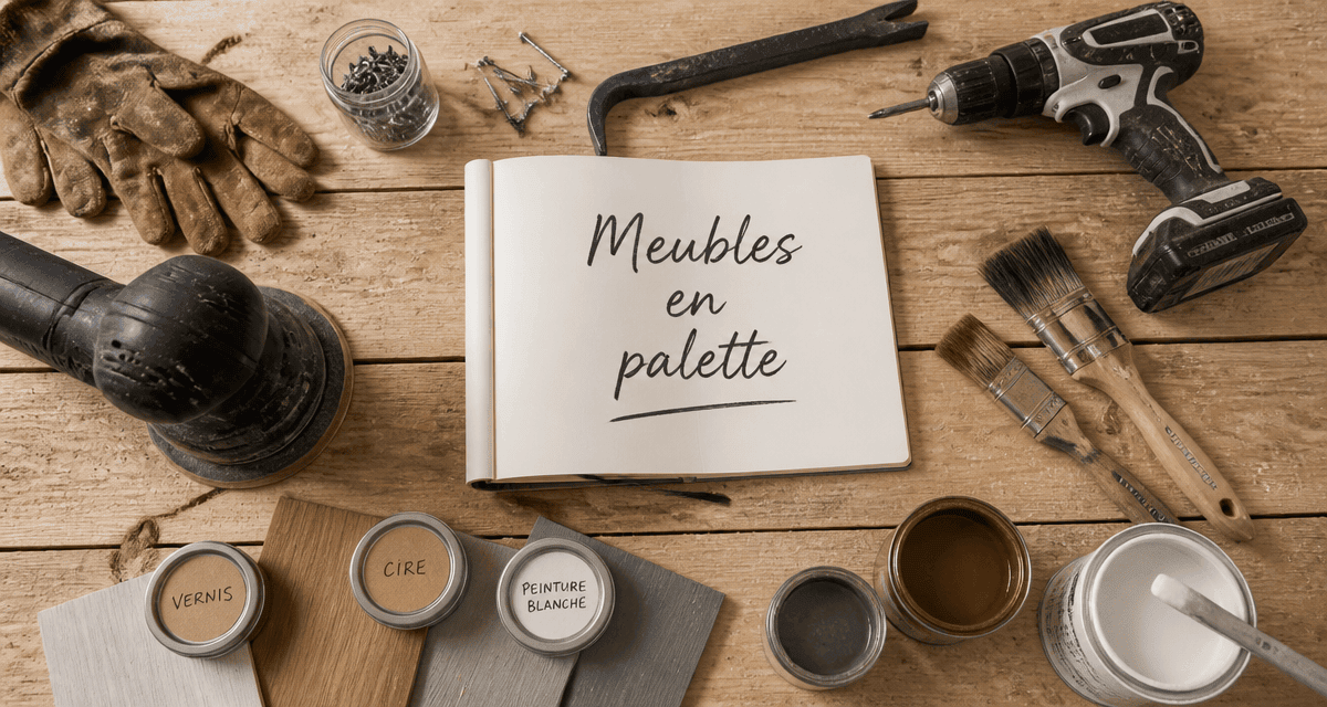 fabriquer meuble palette planches et outils