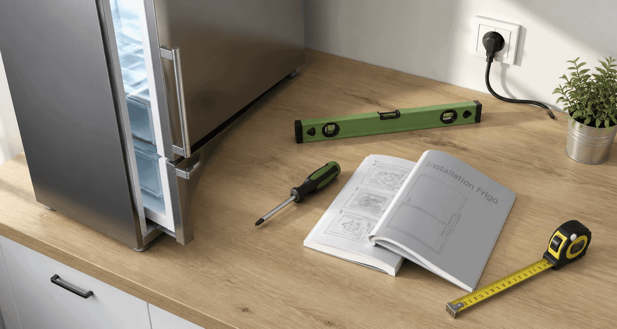 installation frigo outils plan de travail