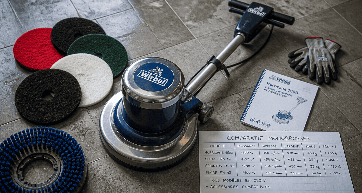 monobrosse prix accessoires et tableau comparatif
