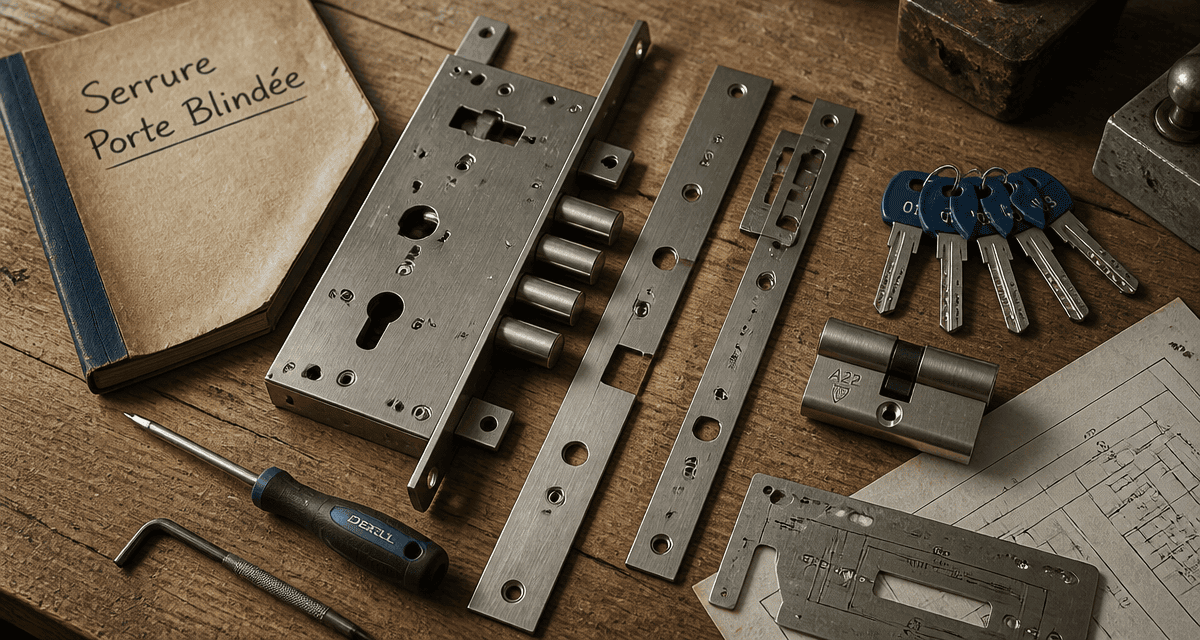 porte blindée changer serrure outils et cylindre