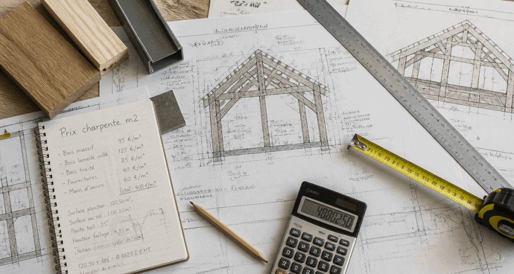 prix m2 charpente plans devis bois